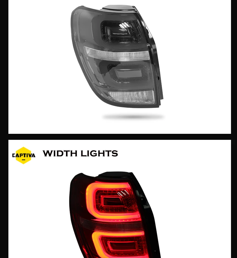 2 шт. для Chevrolet Captiva светодиодный задний фонарь 2008 2009 2010 2011 2012 2013 светодиодный задний фонарь Задние огни красного цвета турниг