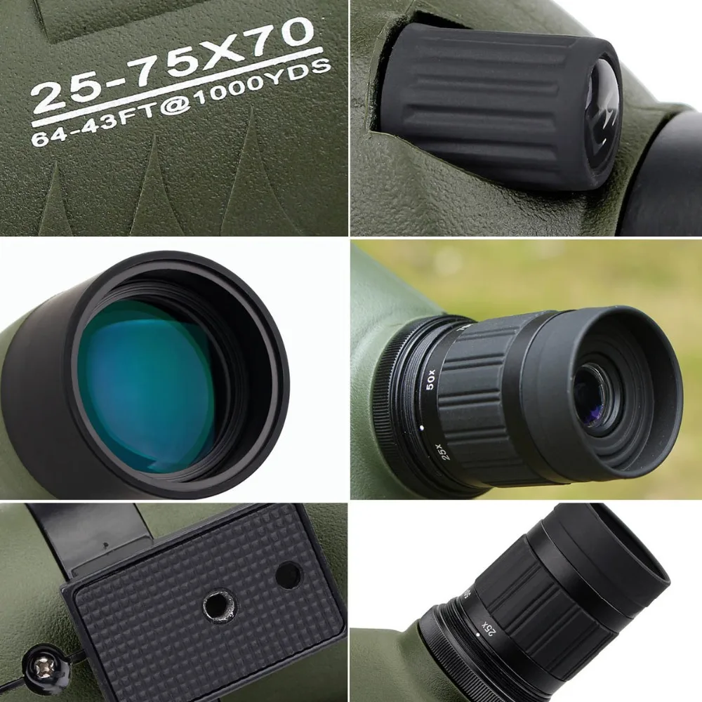SVBONY Зрительная труба SV14 Zoom BAK4 водонепроницаемый 25 75x70mm 45 De угловой стрельба из