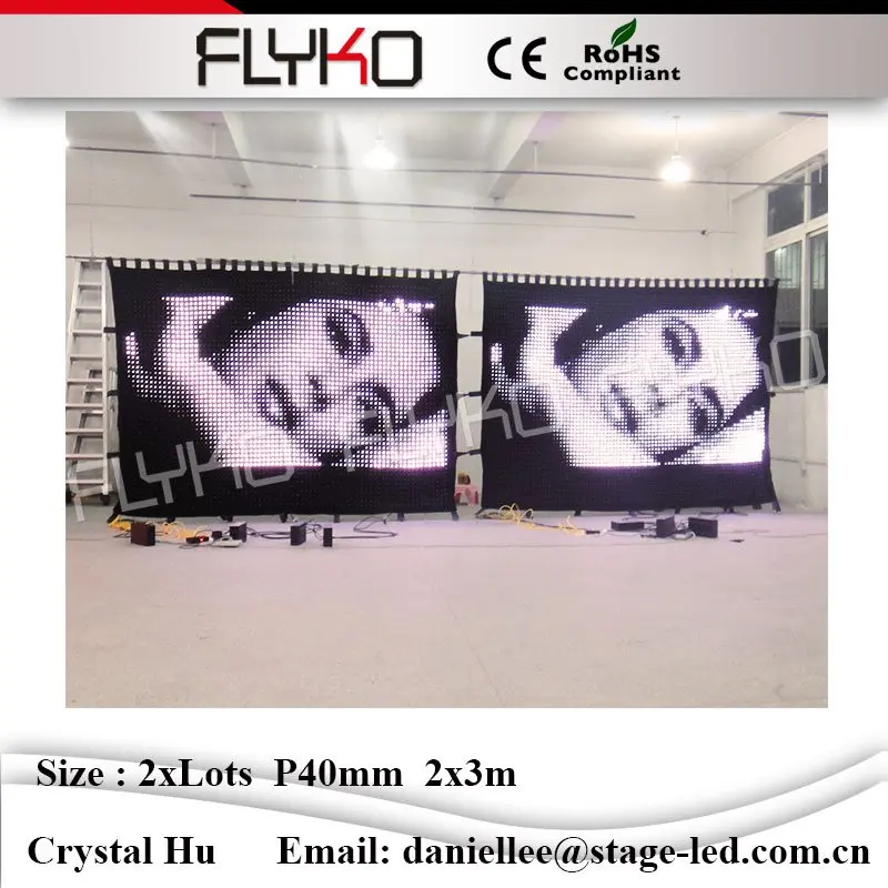 Полный xxx СВЕТОДИОДНЫЙ видео занавес экран сексуальный фото led ткань фирма P40mm