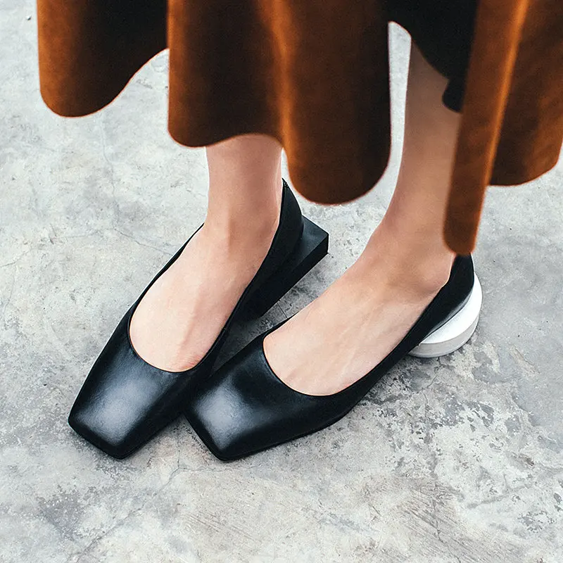 Женская обувь из натуральной кожи туфли лодочки на платформе офисные без