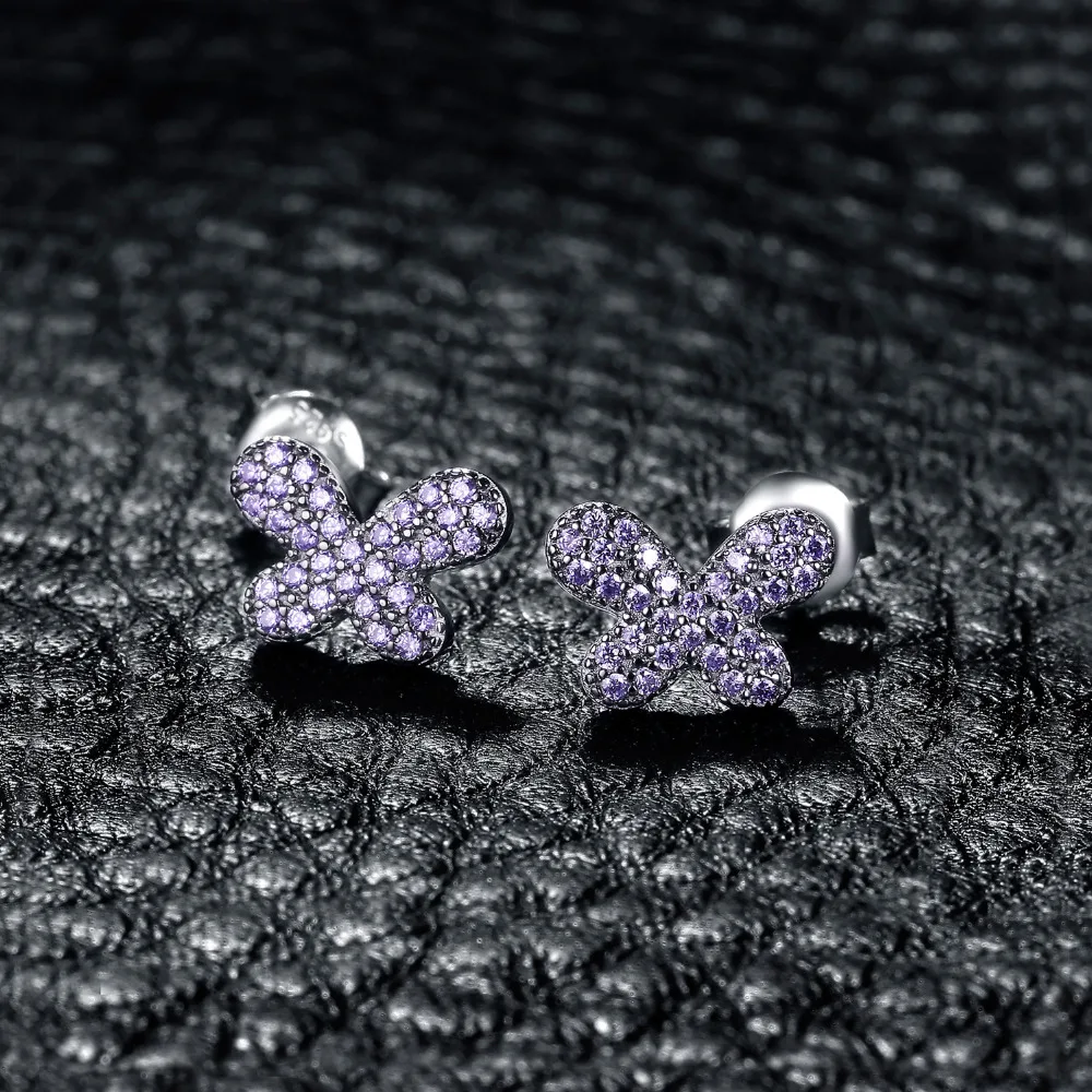 JewelryPalace стерлингового серебра 925 Бабочка проложить 0.6ct фуксия кубического