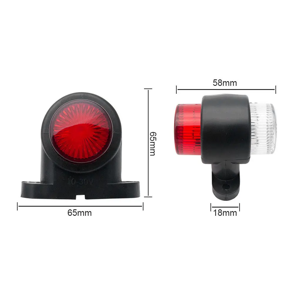 

Pair 8 LEDs Rubber Outline Truck Trailer Lorry Caravan side marker outline trailer Truck Lorry Clearance lamp 8LEDS
