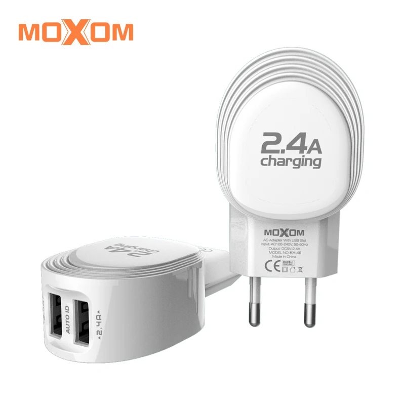Зарядное устройство MOXOM зарядное USB адаптер EU настенное для путешествий