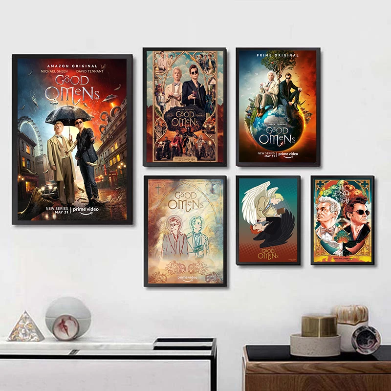 Good Omens ТВ настенные наклейки для украшения дома высокое качество печать белая