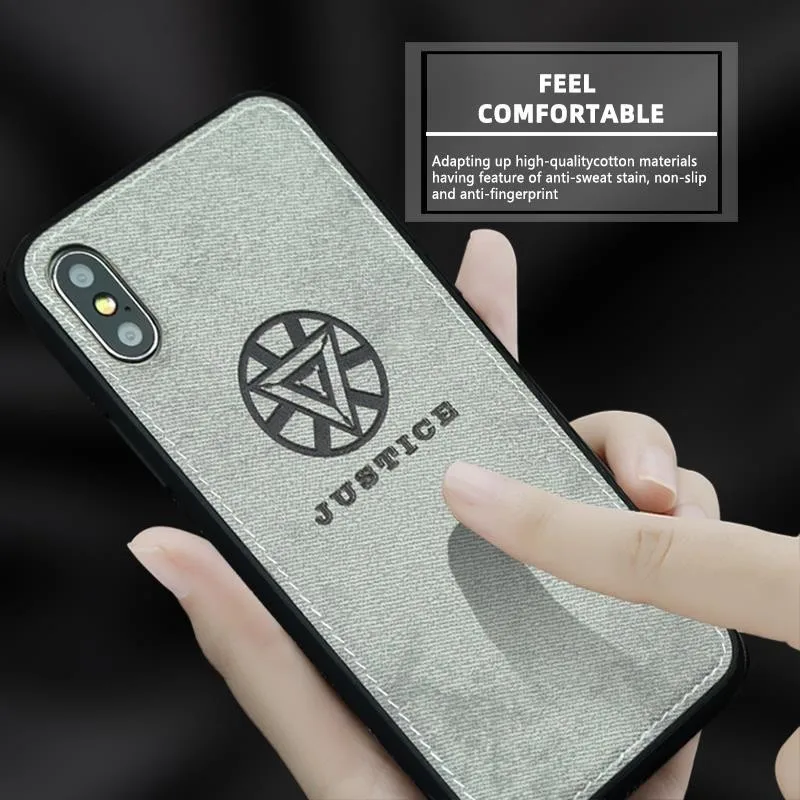 Марвел Мстители ткань чехол для телефона для Iphone 7 8 6 6s Plus X Xs Max Xr паук ткань мягкий чехол DC Вселенная холст силиконовый чехол