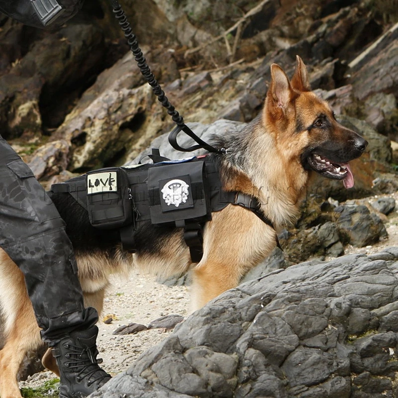 Тактический Жилет для собак тренировочный жилет охотничьих MOLLE боевой собаки Molle