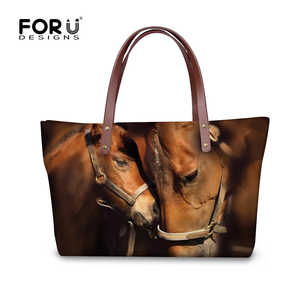 FORUDESIGNS 3D сумочки Crazy Horse для женщин повседневные дорожные большие сумки тоуты