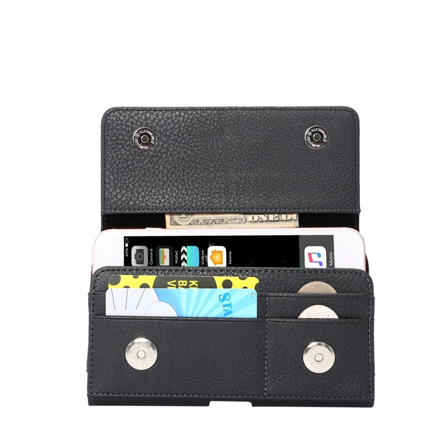 Universal PU Leather Waist Bags Causal Multi-Pockets Phone Case For Xiaomi Mi6 Redmi Note 3 Pro Mix Wallet Cover With Card Slot |