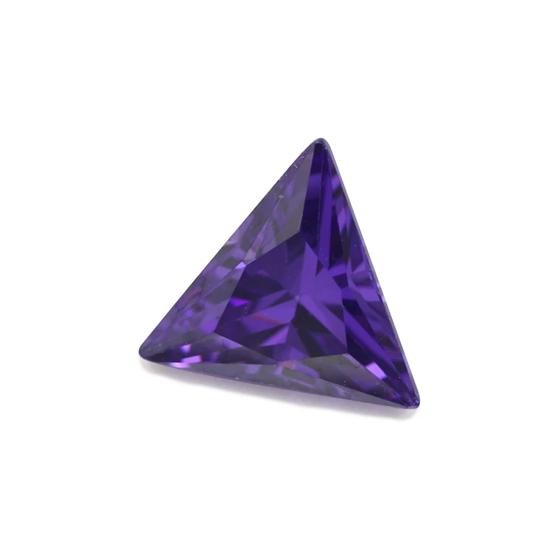50 шт. 3x3 ~ 10x10mm Треугольники Форма фиолетовый AAAAA свободный циркониевый куб камень