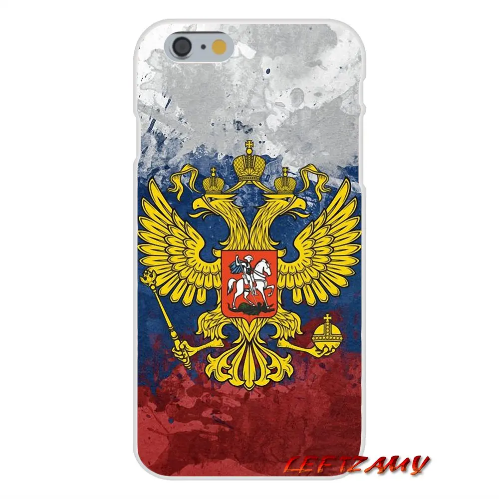 Для iPhone X XR XS MAX 4 4S 5 5S 5C SE 6 6S 7 8 Plus ipod touch прозрачный мягкий чехол флаг Российской