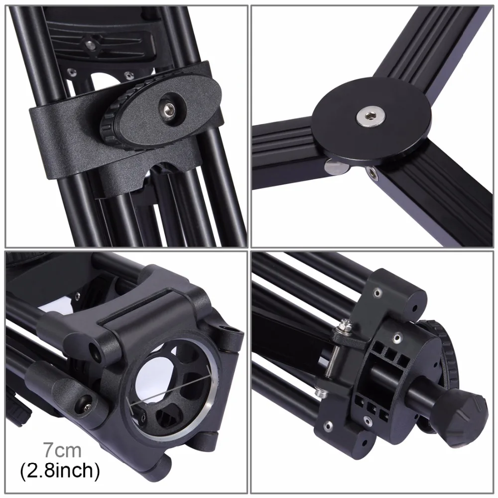 Штатив PULUZ из алюминиевого сплава для профессиональной видеокамеры DSLR/SLR