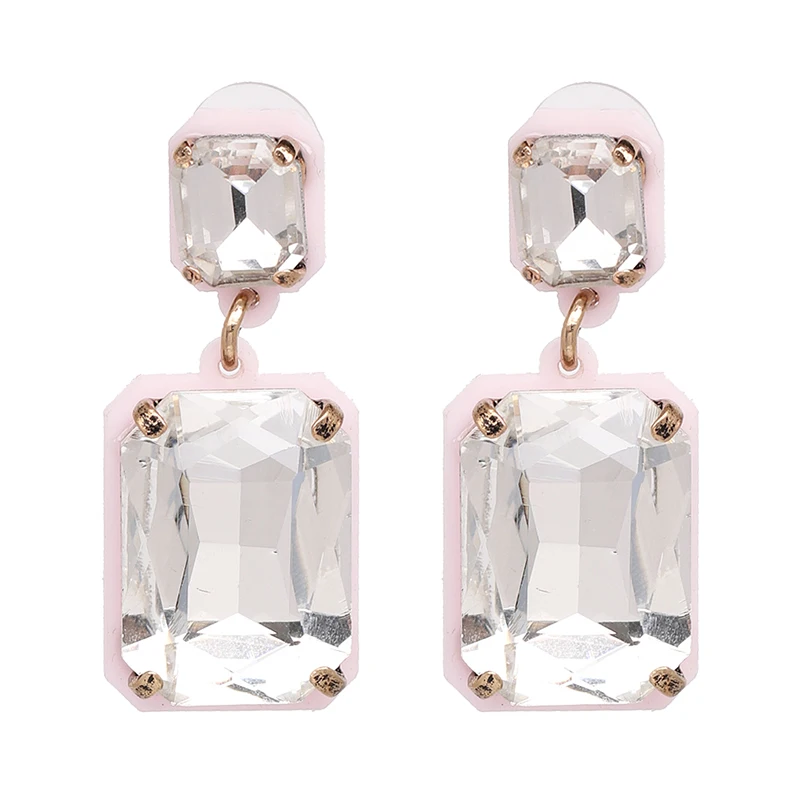 JUJIA, 11 цветов, хорошее качество,, ювелирные изделия, винтажные, простые, Кристальные, массивные, модные, квадратные, Кристальные, висячие серьги для женщин