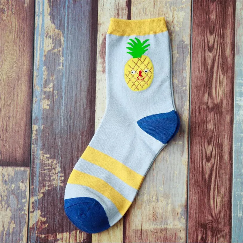Новое поступление женские разноцветные хлопковые носки 4 пары/партия|fruit socks|socks