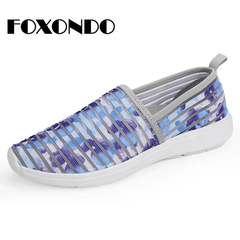 FOXONDO/2019 Женские повседневные кроссовки на плоской подошве женская обувь для