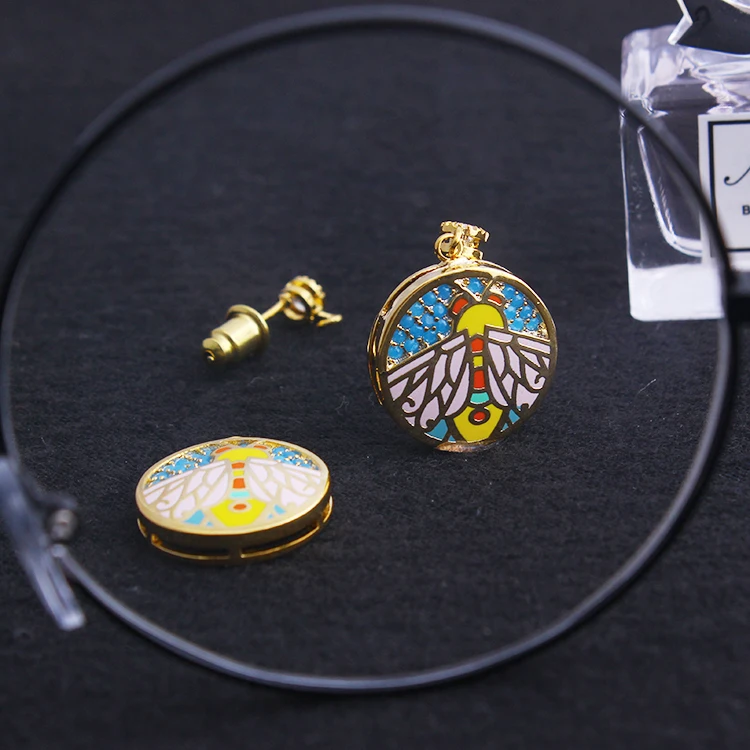 Женский винтажный комплект из колье и серёг в этническом стиле|Ювелирные наборы|