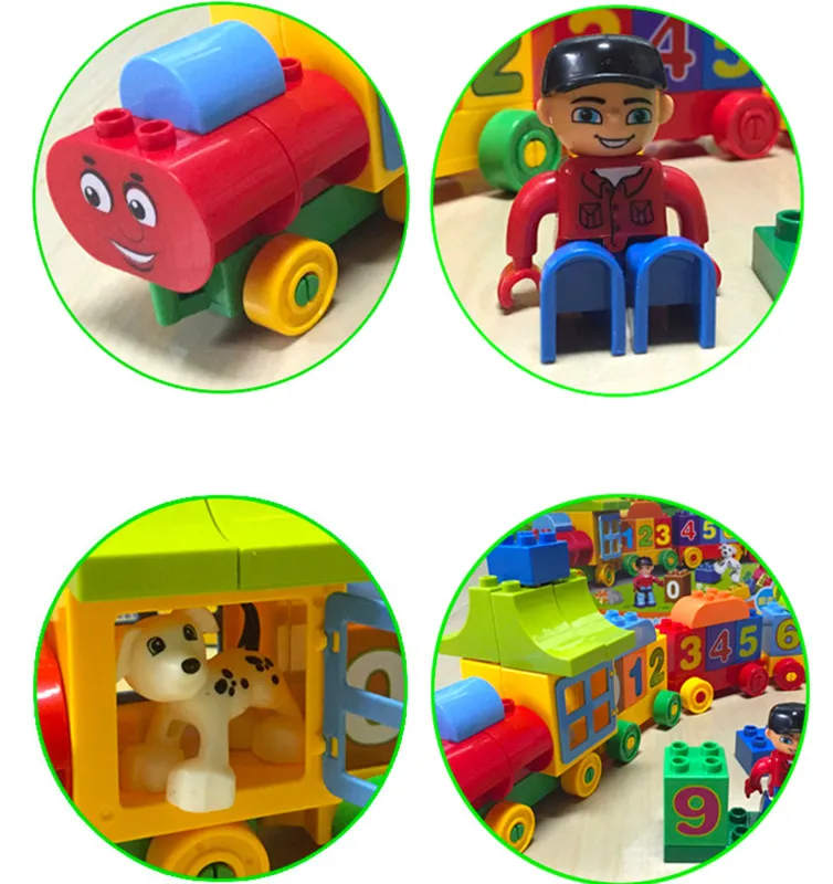 Большие частицы поезда строительные блоки кирпичи совместимые с duploINGlys