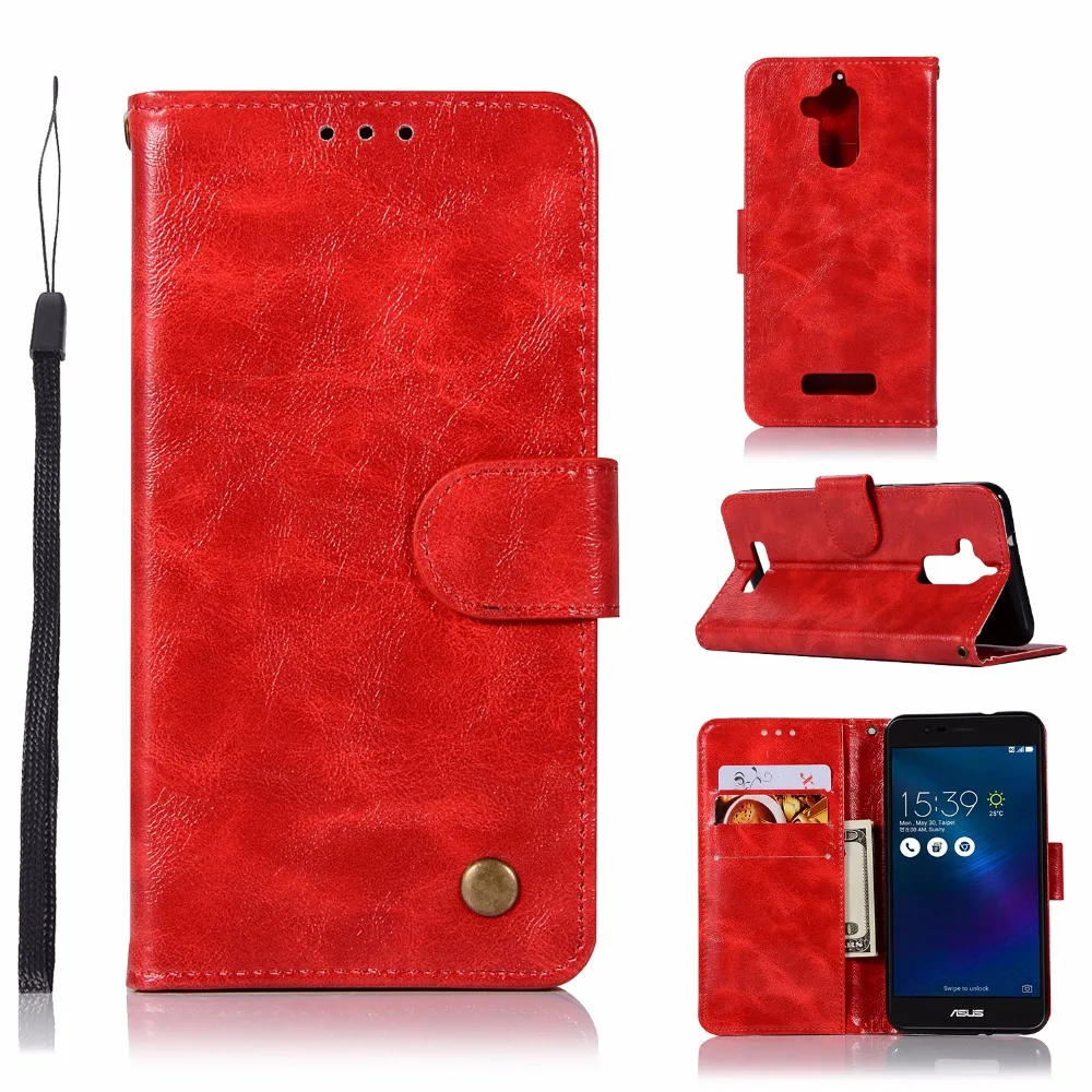 100PCS Retro Book Style Leather Wallet Case Flip Cover for ASUS ZC520TL ZC554KL ZC551KL ZE520KL ZE550KL ZC553KL ZC500TG ZE601KL | Мобильные