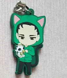 1 шт. аниме брелок YURI on ICE Victor Yuri Katsuki JJ Otabek Maleneko ремешок супер милый телефон кулон llavero брелоки - Цвет: 4