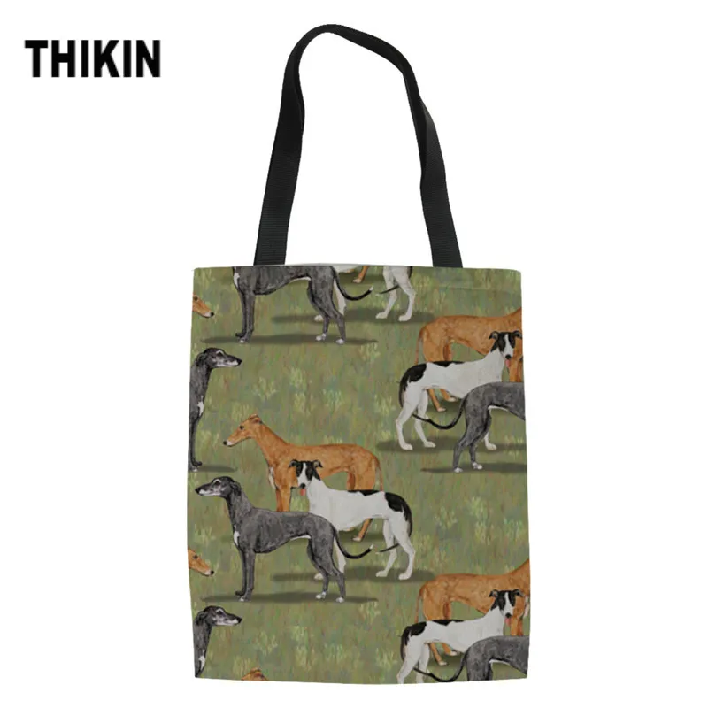 Женская Холщовая Сумка тоут с принтом собаки|Сумки ручками| |