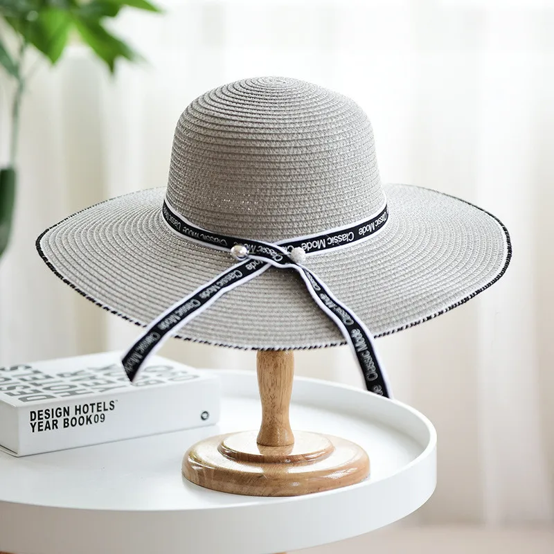 CHANSGEND Повседневная однотонная шляпа с широкими полями Женская Складная