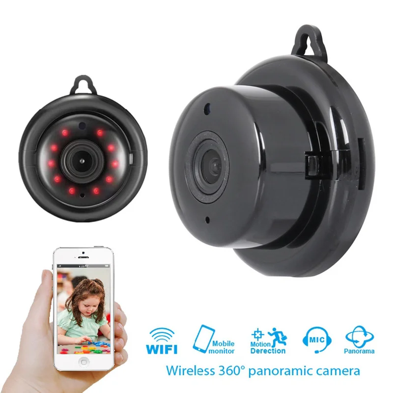 

Home Security V380 2.1mm Lens 720P Wireless Mini WIFI Night Vision Smart IP Camera Auto Monitor Baby Monitor Surveillance 2019