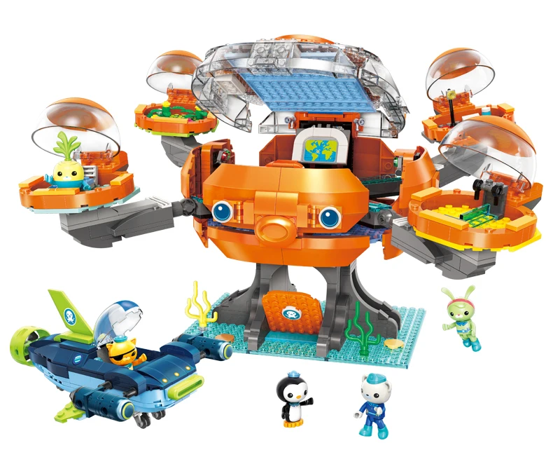 Octonauts строительный блок октопод Gup подводная лодка октябрь-Pod с GUP-C GUP-E GUP-D GUP-K GUP-I кирпич симпатичные комплекты одежды для детей, Gif