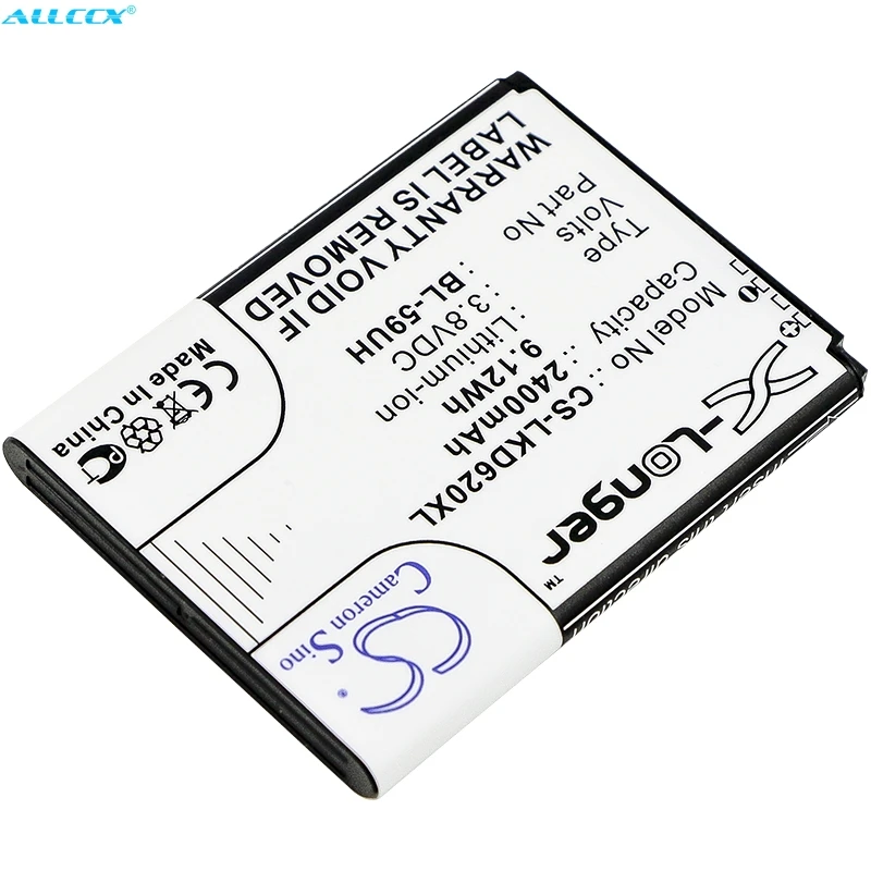 Аккумулятор Cameron Sino 2400 мАч EAC62258701 EAC62258801 для LG D315 D320 D620 D620J D620K D620R G2 mini|Аккумуляторы