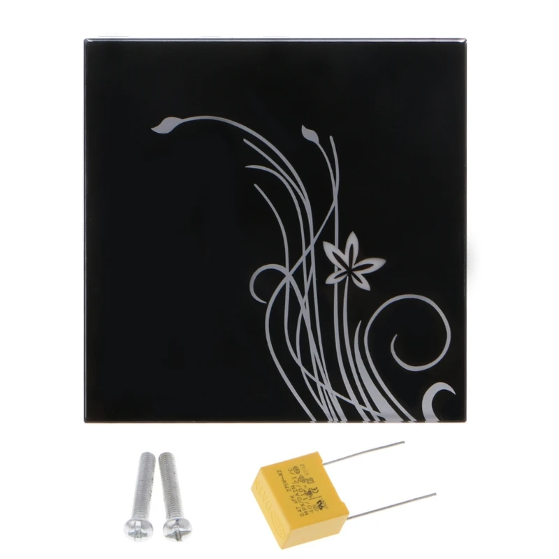 Smart Wall Light Switch White Crystal Glass Panel 1gang 2way Luxury Touch AC110-265V 86mm*86mm Home Hotel | Обустройство дома