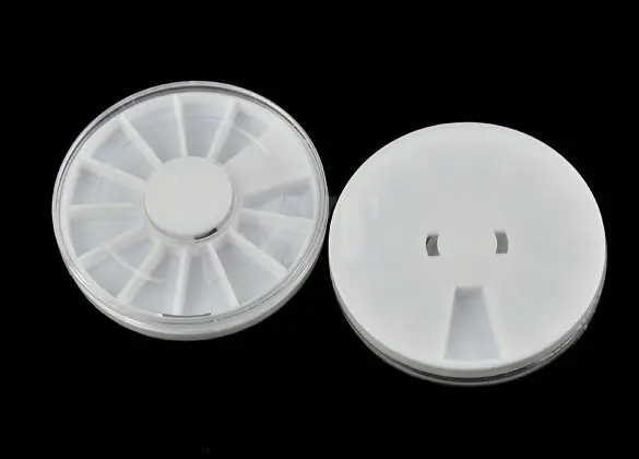 New 10x Rotatable Container Case Nail Art Empty Storage Wheels Rhinestones Beads Slices Box | Showing Shelf