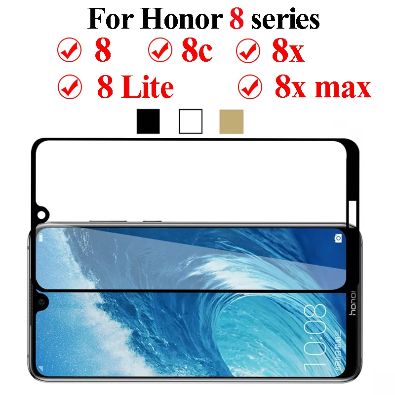 Защитный чехол для Huawei Honor 8 Bumper 8x 8c max lite light Full Cover Phone Screen x c 8xmax huavei honer Glas Tremp |