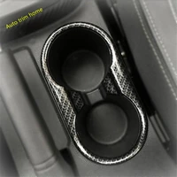 front seat water cup holder decor panel cover trim fit for mg zs 2018 2022 abs matte carbon fiber look interior refit kit
