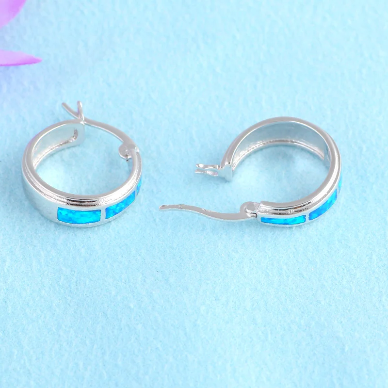 ROLILASON лидер продаж брендовый дизайн голубой огненный опал серебряные