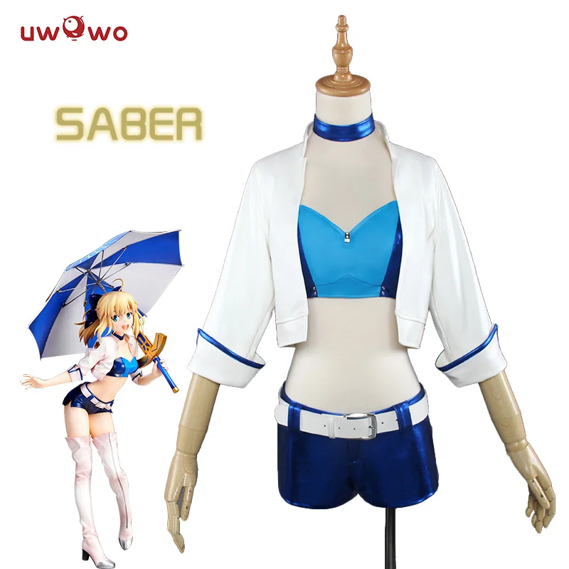 UWOWO Saber Cosplay Racing Girl Garage Kit Figure Ver. Fate Grand Order Cosplay Saber Fate Grand Order Costume Women
