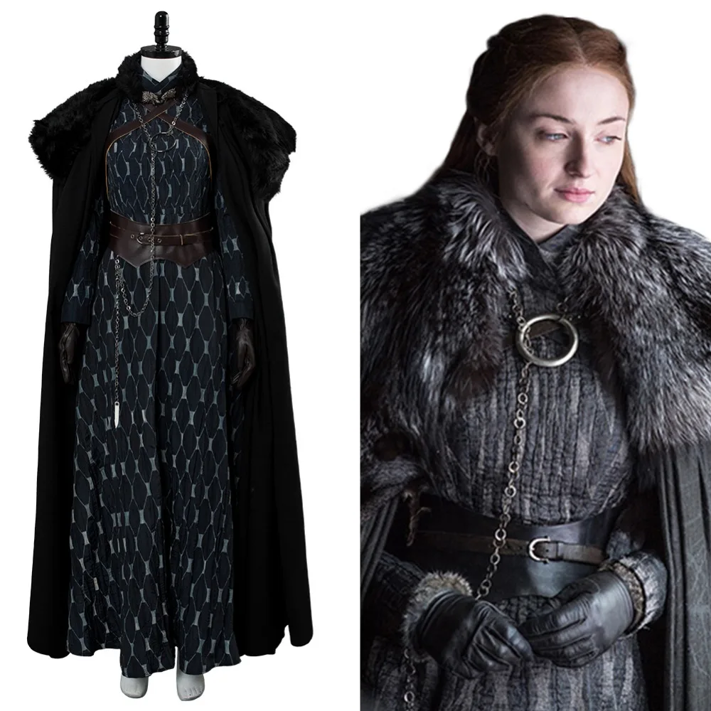 Костюм Sansa Старка для косплея костюм Санса полный карнавальные костюмы на