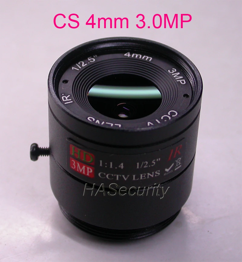 4 мм CS крепление 3.0MP 1/2. 5 &quotF1.4 объектив для камеры видеонаблюдения|lens for cctv camera|cs