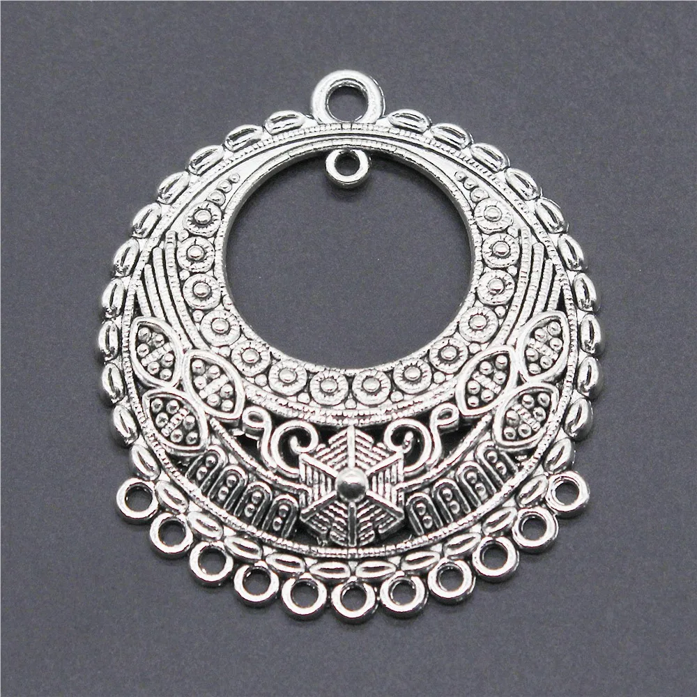 B13997-38x34mm 5 шт., соединитель для сережек, амулеты, античный серебряный цвет, сделай сам, аксессуары для ювелирных изделий, амулеты для сережек, соединитель для ювелирных изделий - Цвет: B13997-38x34mm