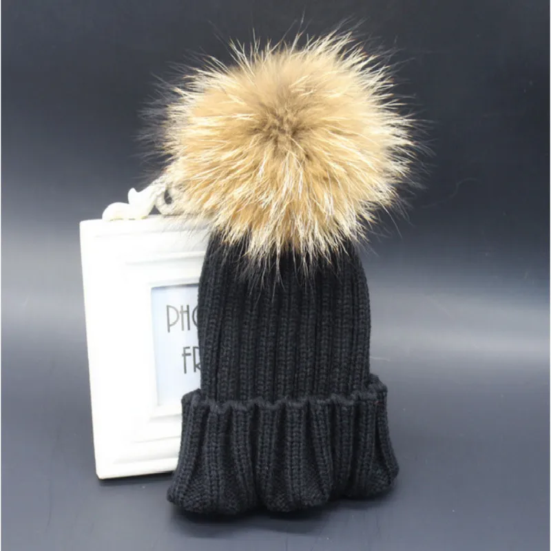 Который в душе детская шапка из натурального меха енота для мальчиков и девочек