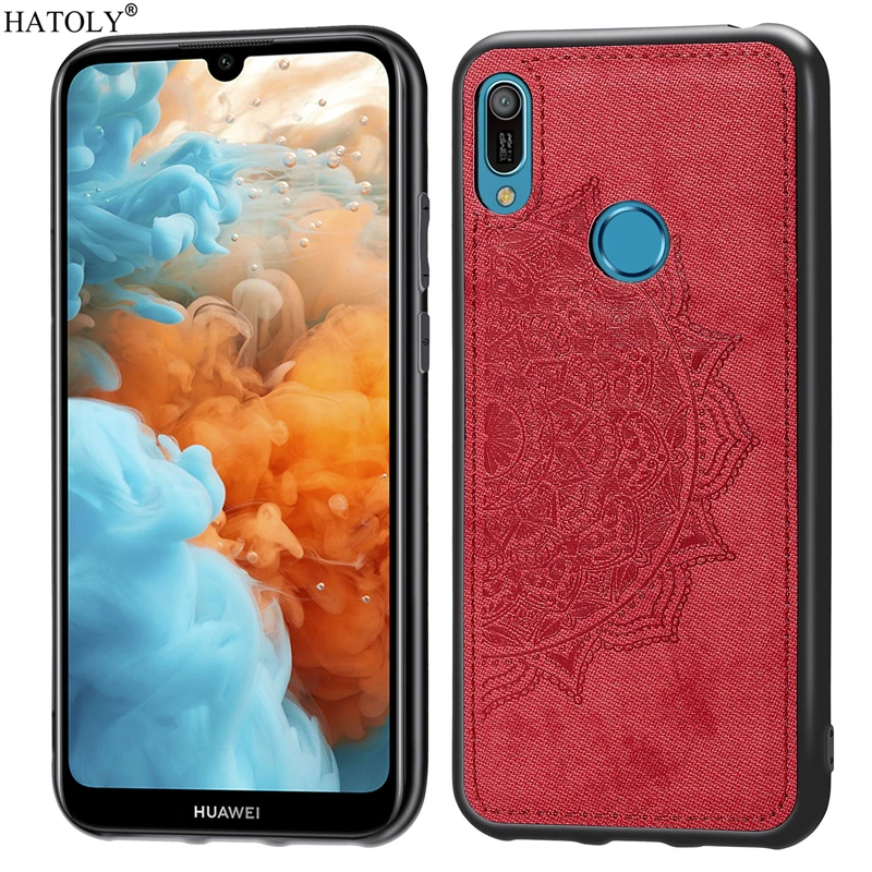 Чехол из силикона и резины для Huawei Y6 2019 чехол телефона с текстурой ткани мандалы