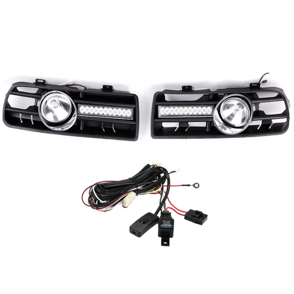 Решетки для противотуманных фар H3 со светодиодной лампой DRL 1997 2006 VW Golf GTi / TDI MK4 2