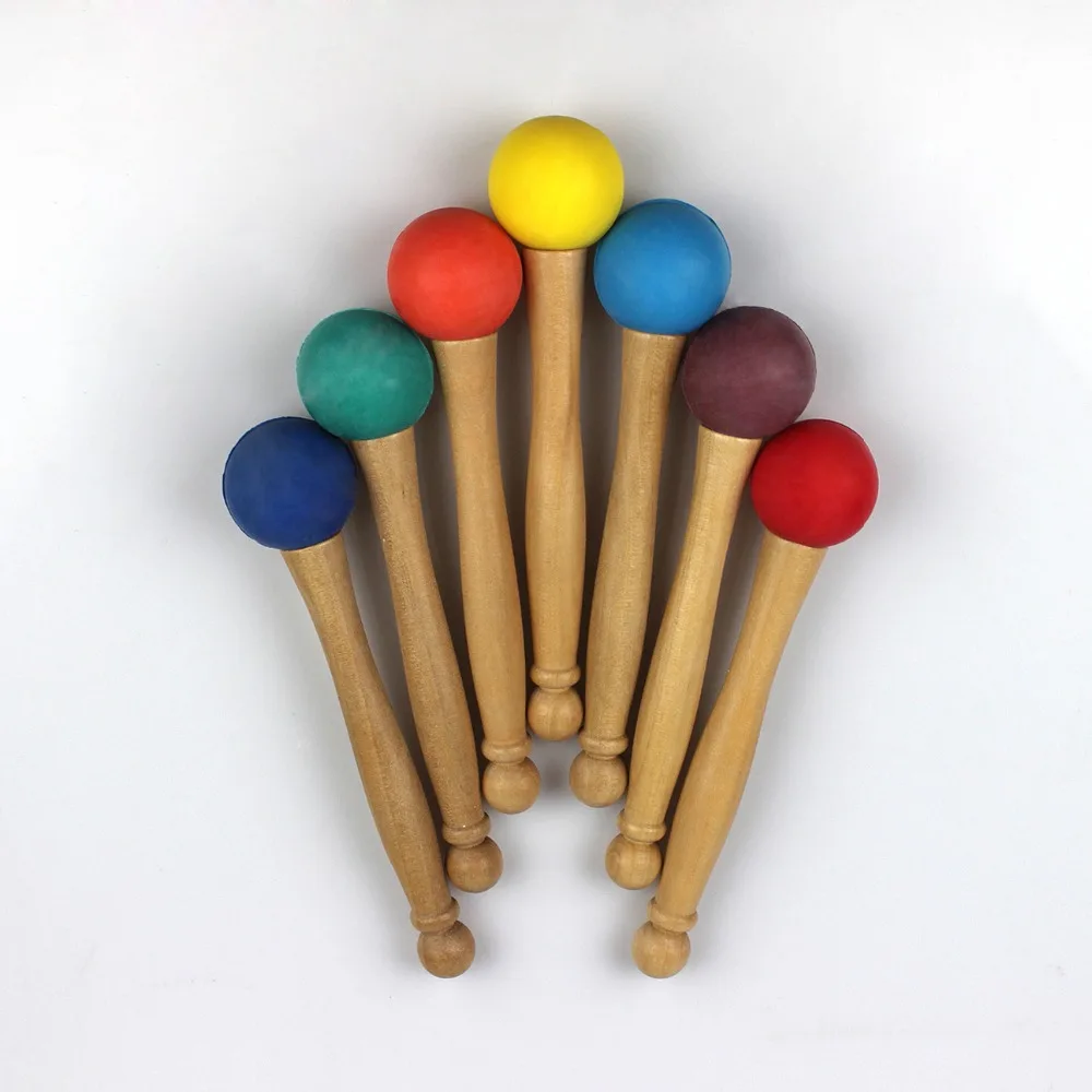 7 цветов чакр Хрустальная Поющая чаша резиновый молоток|Колокольчики и звонки| |