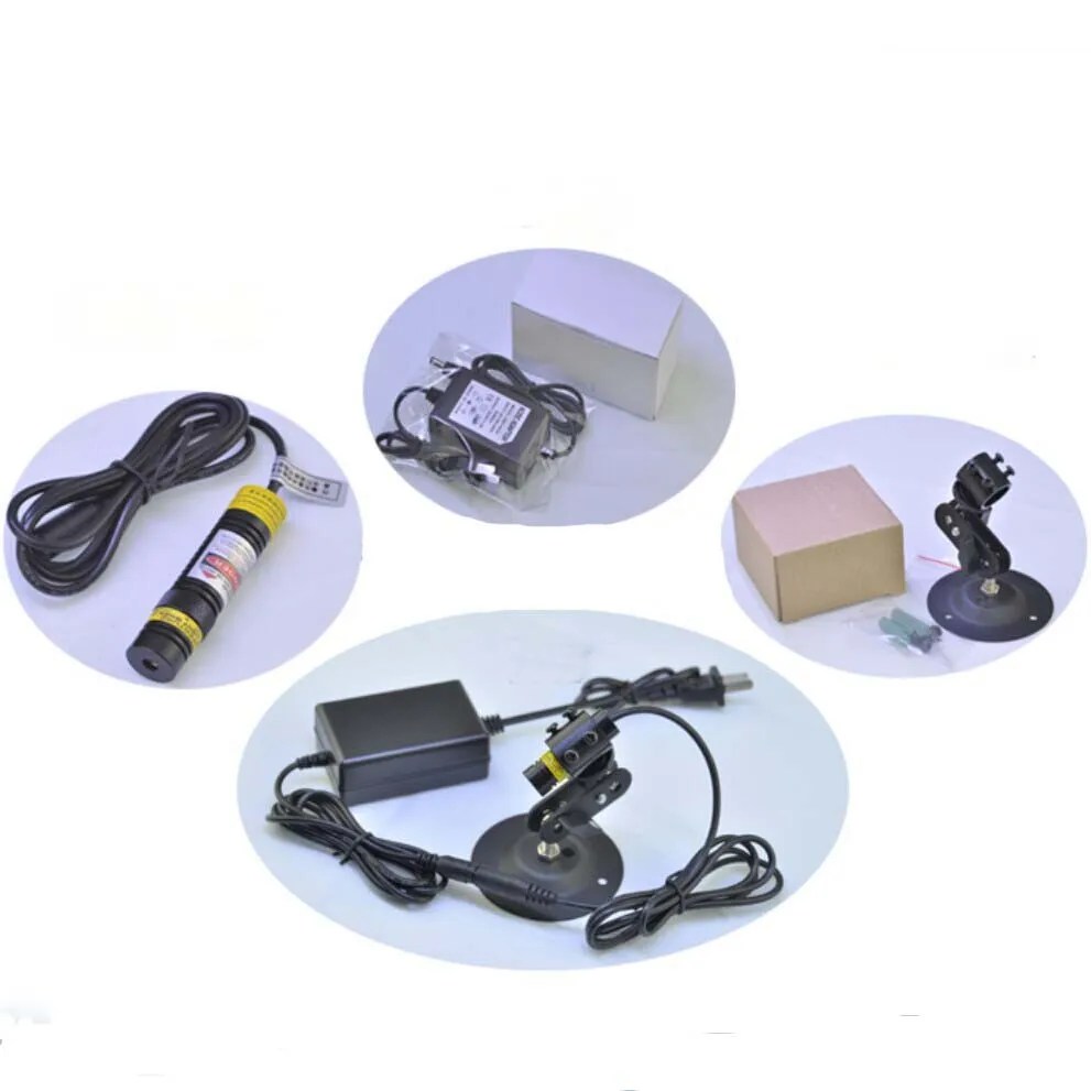 10mW 648nm LINE focusable red laser module with power adapter and bracket plug use 14x45mm | Инструменты