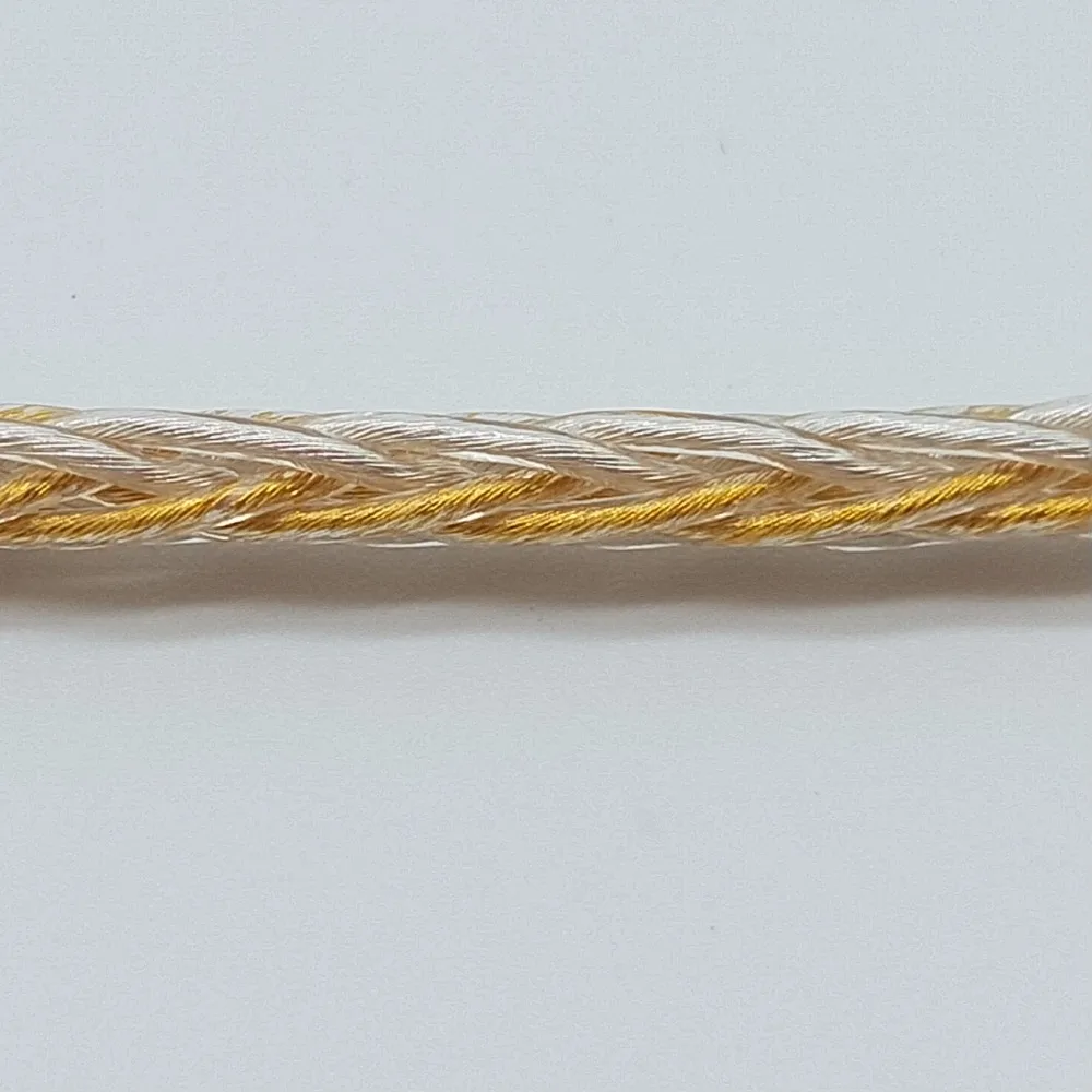 HPHF 152 ядер HiFi Кабели для наушников 8 акций ручной работы переплетение OCC Золото