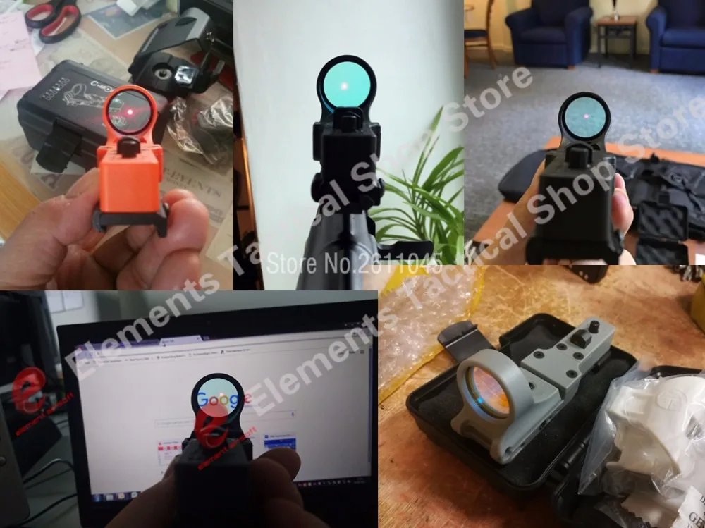 Element Airsoft SeeMore Железнодорожный рефлекторный C-MORE прицел красный точечный прицел для тактического оружия фонарик красный точечный прицел EX182