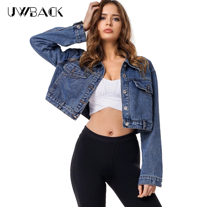 2019 Новая Осенняя Женская куртка джинсы женская Повседневная джинсовая Свободное