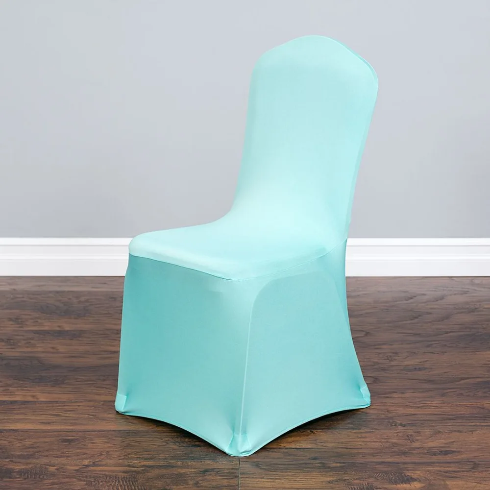 

100Pcs Mint Green Stretch Indoor Chair Cover For Wedding/Party Universal Banquet Hotel Decoration Free Shipping