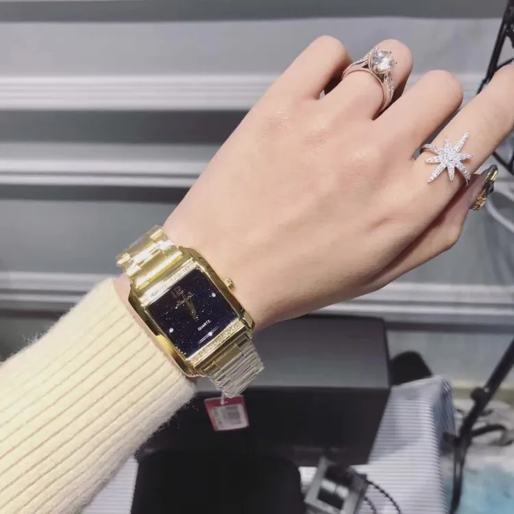 Часы наручные Mashali женские кварцевые брендовые модные роскошные со стразами с