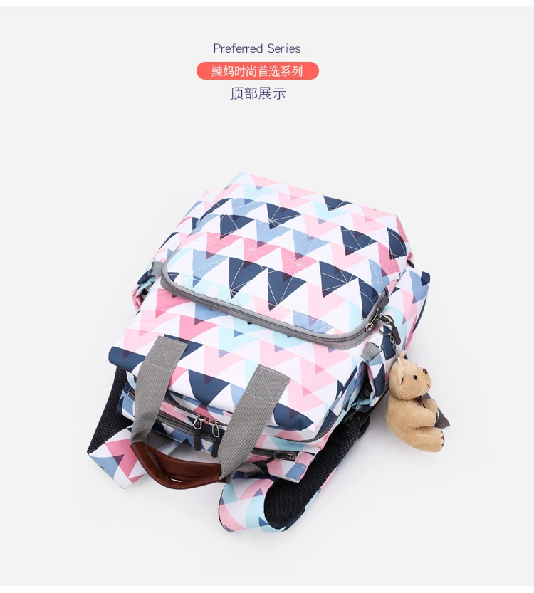 Large capacity maternity diaper bag baby care diaper bag backpack baby travel backpack handbag fashion