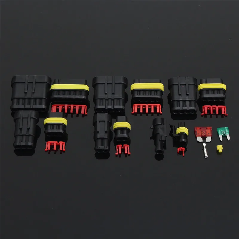 1 компл. AMP Kit 1/2/3/4/5/6 Pin Female Male водонепроницаемый автомобильный электрический
