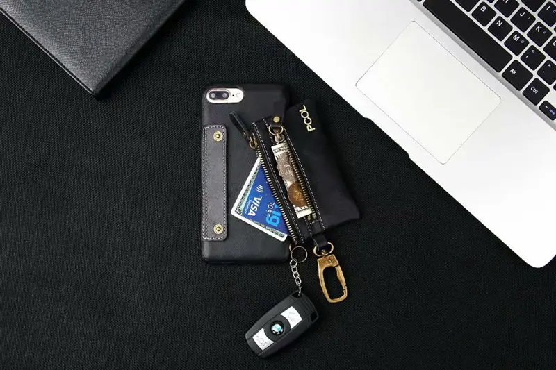 Чехол для Iphone 7 8 Plus, подвесной чехол на талию, чехол для Apple Funda Etui, роскошный кожаный кошелек, чехол для телефона, чехол, чехол, сумки