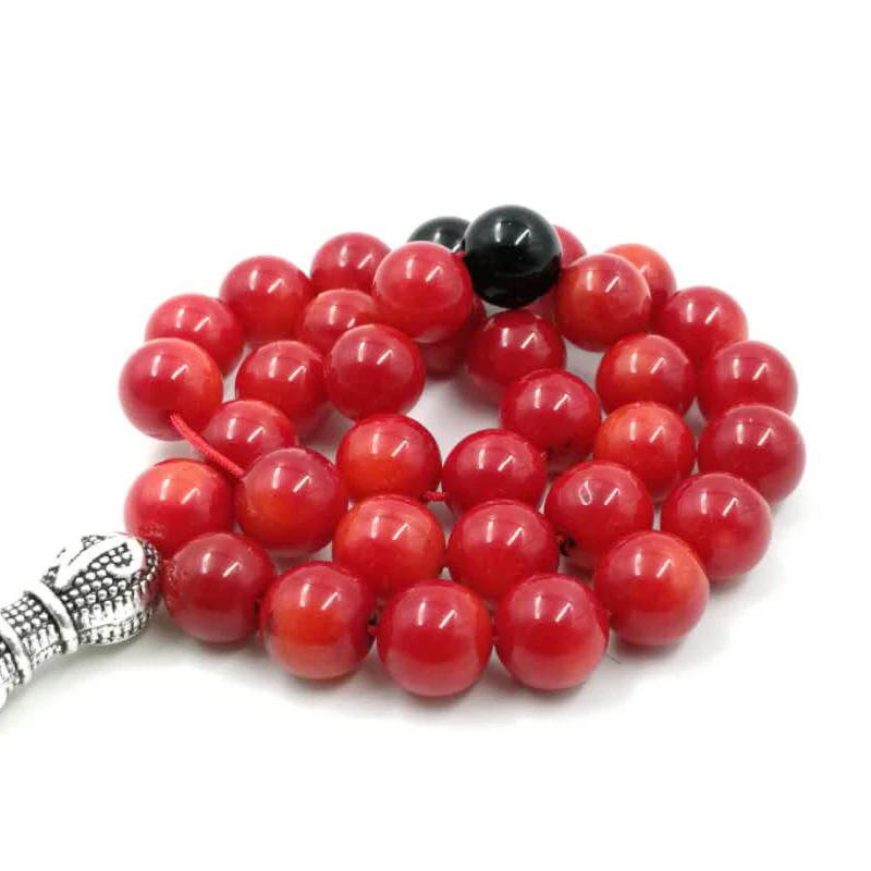 Женский браслет с натуральным коралловым рисунком 33 Yasr fossil Tasbih подарок для жены